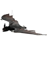 Northlight 48" Led Lighted and Animated Halloween Bat with Moving Wings