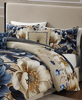 Bebejan English Manor Bedding 100% Cotton Sateen 5 Piece Queen Size Reversible Comforter Set