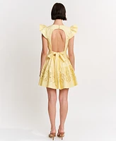 En Saison Women's Taylor Cotton Eyelet Fit & Flare Mini Dress