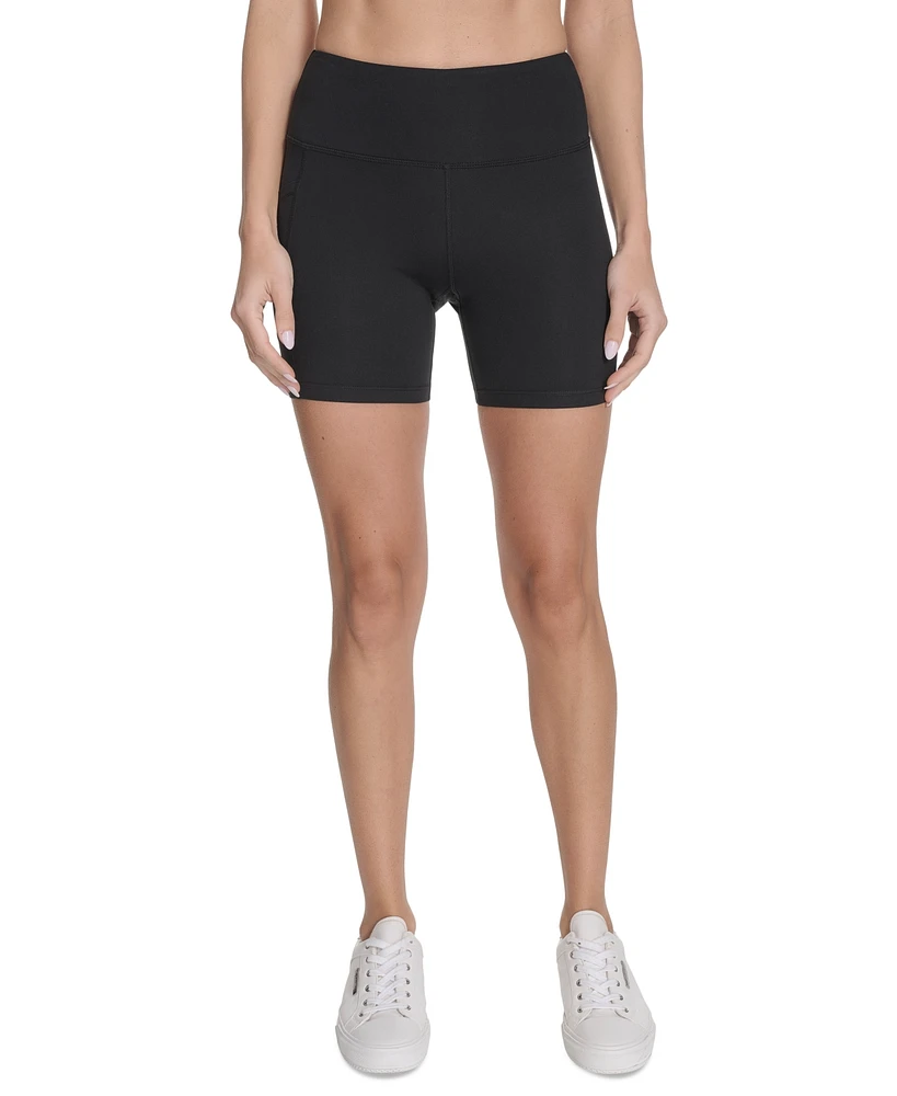 Calvin Klein Women's Outline Logo High-Rise Bike Shorts