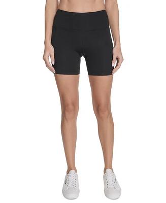 Calvin Klein Women's Outline Logo High-Rise Bike Shorts