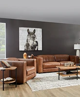 Flexsteel Austin 42" Chestnut Leather Power Recliner with Power Headrest