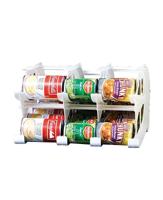 Fifo Countertop Mini Can Tracker Holds 30 10 to 24 Oz Can Sizes, Usa Made, White