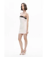 Nocturne Women's Belt Detailed Mini Dress
