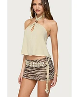 Edikted Women's Ariya Keyhole Halter Top