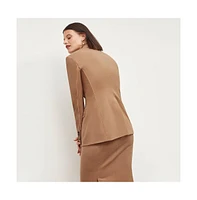 M.m.LaFleur Yiyan Classic Blazer - Wool Twill