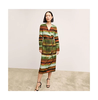 M.m.LaFleur Women's Deana Wrap Dress - Printed Washable Silk