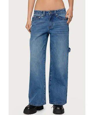 Edikted Women's Carpenter Low Rise Jeans