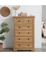 Casainc Tall Bathroom Cabinet Closet Organizers Storage Clothes with 6 Drawers