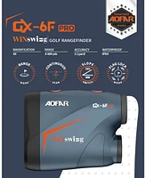 Aofar Gx-6F Pro Golf Rangefinder with Slope and Angle Switch, Flag Lock with Pulse Vibration and Continuous Scan, Tournament Designed, 600 Yards Range