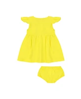 Mixed Up Clothing Baby Girls Vestito Dress Set - Blazing Yellow