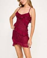 Bcx Juniors' Sleeveless Lace Bodycon Dress