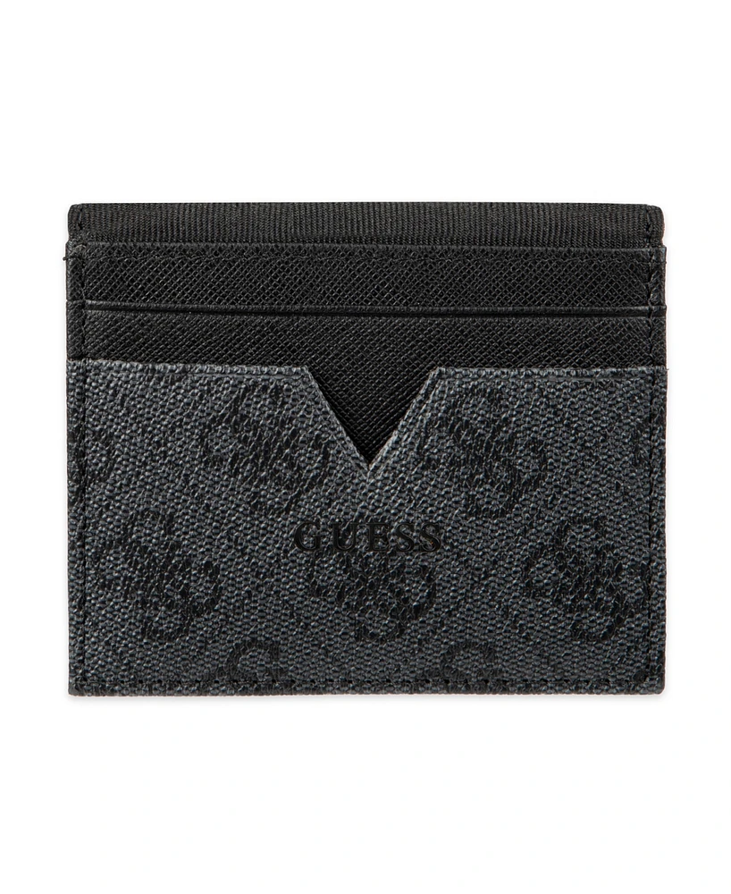 Guess Men's Rfid Quatro G Reversible Magnetic Card Case Wallet