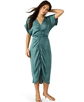 Steve Madden Women's Aimee V-Neck Shirred-Front Dress