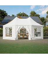 Mondawe 20x15 Ft Heavy Duty Party Tent - White Wedding & Event Shelter