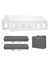 Mondawe 16x32ft Commercial Party Tent - Waterproof Outdoor Canopy with Removable Walls
