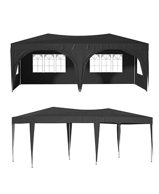 Mondawe 10'x20' Commercial Pop-Up Canopy Tent with 6 Sidewalls