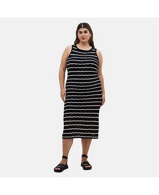 City Chic Women's Crochet Stripe Dress