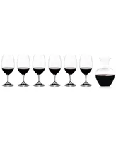 Riedel Ouverture Magnum Glasses & Apple Decanter 7 Piece Value Set