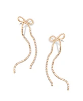 brook & york Adeline Gold Plated Bow Statement Earrings