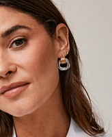 brook & york Meg Knot Two-Tone Stud Earrings