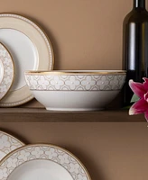 Noritake Trefolio Gold Dinnerware Collection Round Vegetable Bowl