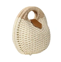 Women's The The Straw-Orb Hand Bag Hand Bag - Off-White