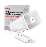Pyle 8” Indoor/Outdoor Pa Horn Speaker – 65W Peak Power, 8 Ohms, Portable with Mounting Bracket & Hardware Included – PHSP5, Whit