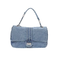 Women's The Denim-Slouch Shoulder Bag - Indigo Blue