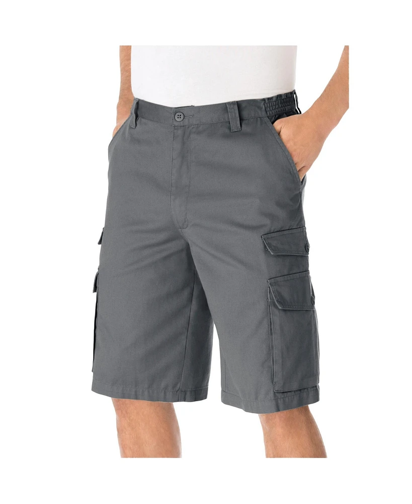 KingSize Men's Big & Tall 12" Side Elastic Cargo Shorts