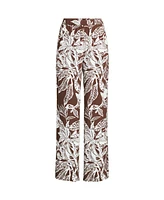 Lands' End Women's Rayon High Rise Wide Leg Pants - Set Bottom
