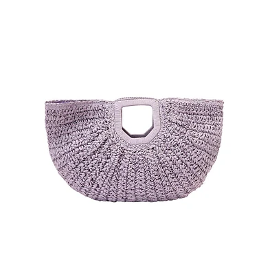 Women's The Sol-Straw Hand Bag - Lilac