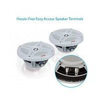 Pyle 5.25” 2-Way Ceiling/Wall Mount Speaker – 300W, 70V Audio, Dome Tweeter, Flush In-Wall/In-Ceiling Design for Home Sound (PDIC53T), W
