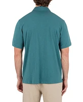 Hurley Men's Printed Stripe Slub Short Sleeve Polo Shirt