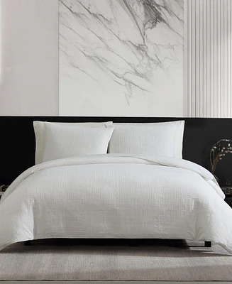 Vera Wang Bark Texture Cotton Jacquard 3-Pc. Comforter Set
