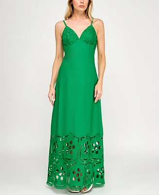 Invitee Juniors' Cotton Sleeveless Sweetheart Dress