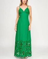 Invitee Juniors' Cotton Sleeveless Sweetheart Dress