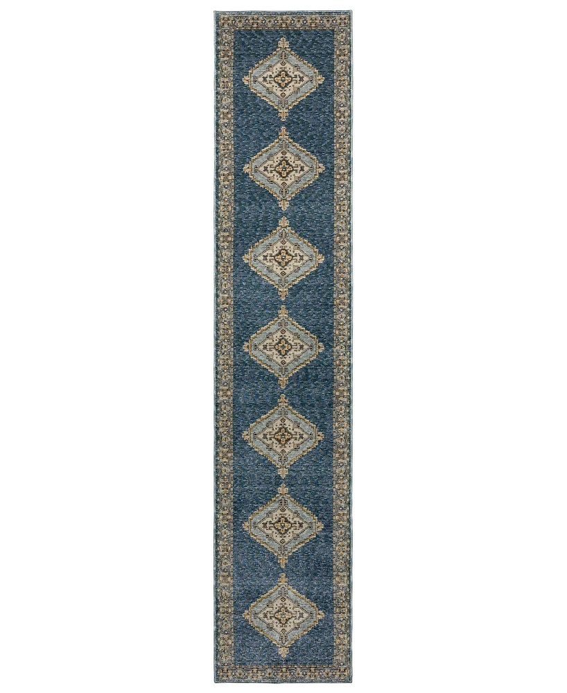 Oriental Weavers Andorra 2430A 2'6"x12' Runner Area Rug