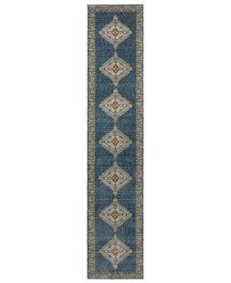 Oriental Weavers Andorra 2430A 2'6"x12' Runner Area Rug