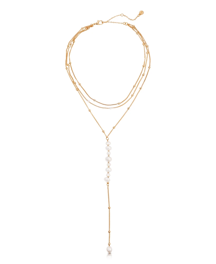 Ettika Coastal Mother of Pearl Lariat Necklace
