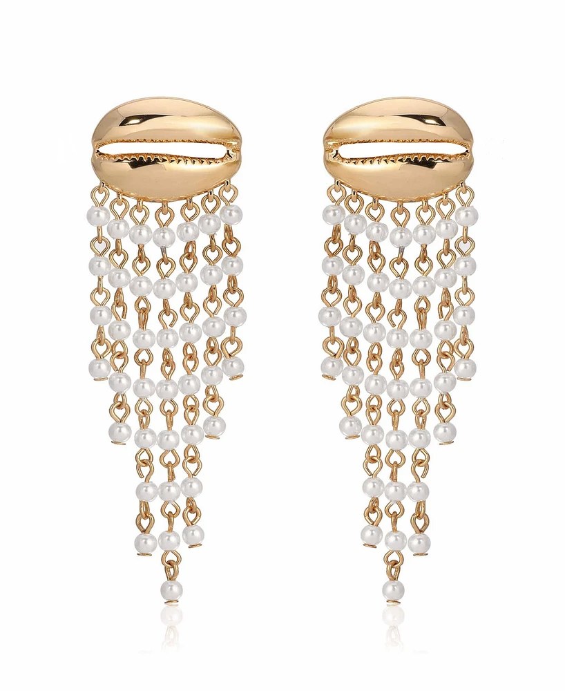 Ettika Mykonos Shell Dangle Earrings