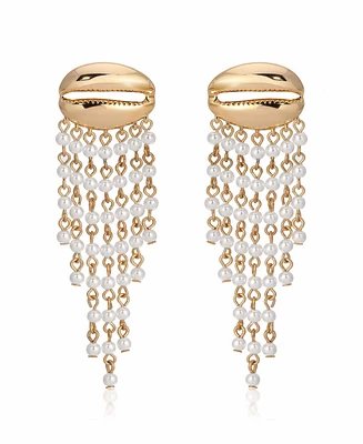 Ettika Mykonos Shell Dangle Earrings