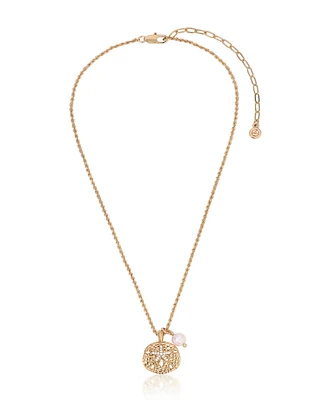 Ettika Sand Dollar Pendant Charm Necklace
