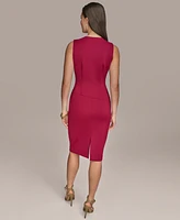 Donna Karan New York Women's Scuba Front-Zip Sheath Dress