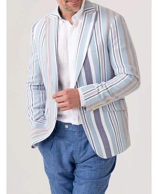 Koy Clothing Men's Striped Kikoy Cotton Blazer