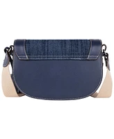 True Religion Dark Denim Logo Saddle Bag