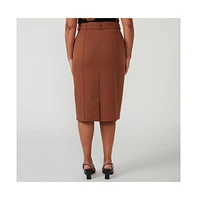 Estelle Women's Sunburst Belted Pencil Skirt