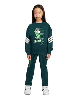adidas Toddler Girls 2-Piece Disney Mickey Mouse T-Shirt and Joggers Set