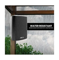 Pyle 6.5-Inch Wall Mount Waterproof Bluetooth Speaker System, Weather-Resistant, Built-In Amplifier, High-Power Sound, Black