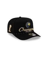 New Era Men's Black Indiana Pacers 2025 Nba Finals Champions Locker Room A-Frame 9FIFTY Snapback Hat